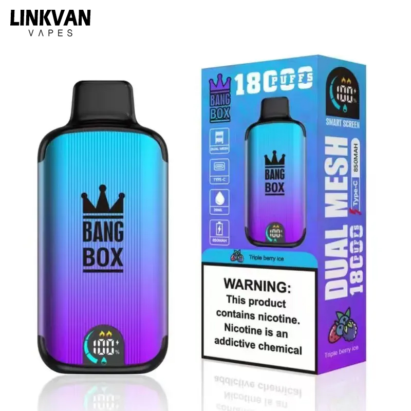 BANG B0X 18000 18k Puffs Disposable Vape 0% 2% 3% 5% Nicotine 12 Tastes Rechargeable LED display Factory Direct