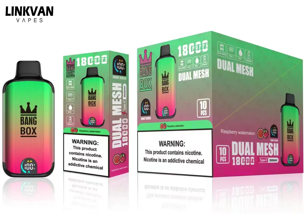 BANG B0X 18000 18k Puffs Disposable Vape 0% 2% 3% 5% Nicotine 12 Tastes Rechargeable LED display Factory Direct