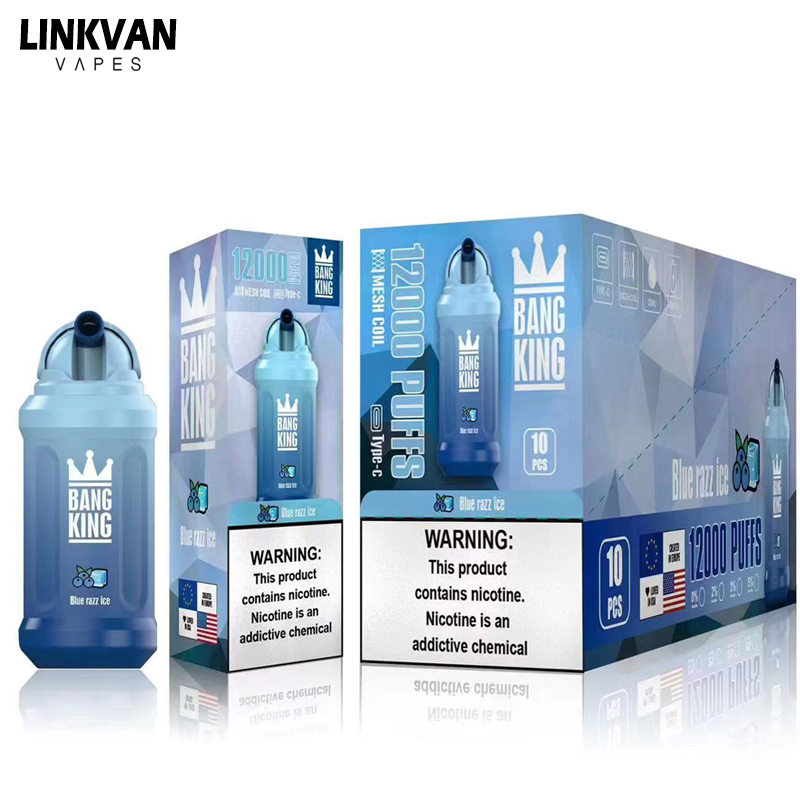 Bang King 12000 12k puffs Disposable Vape 0% 2% 3% 5% Nicotine 20 Tastes Rechargeable Factory Direct