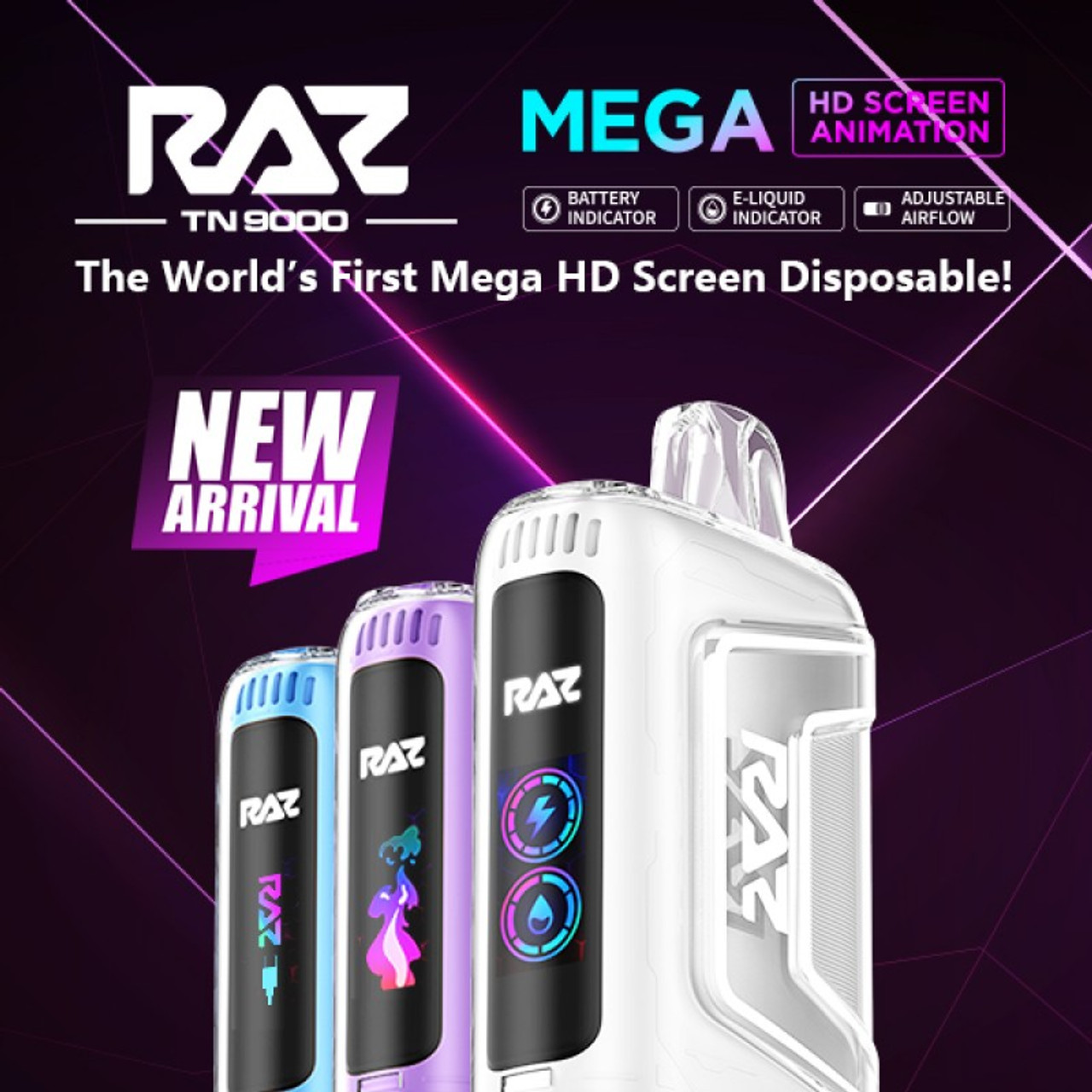 RAZ 9000 9K Puffs 12ml LED Display Disposable Vape Wholesale