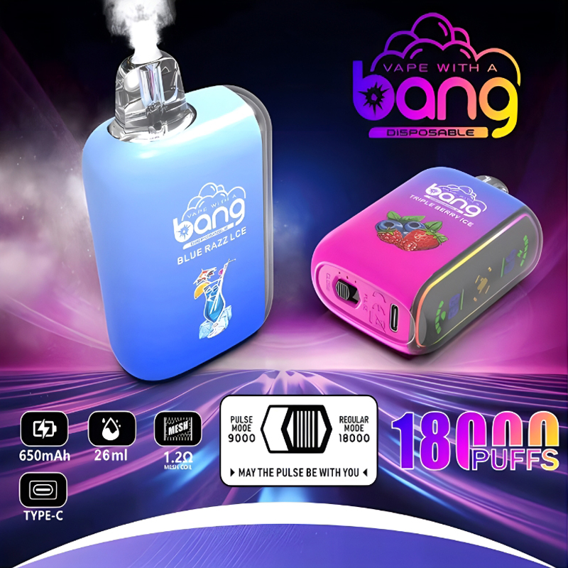 Bang Rocket 18000 18k Puffs Disposable Vape 16ml 0% 2% 3% 5% Nicotine 12 Tastes Rechargeable Factory Direct