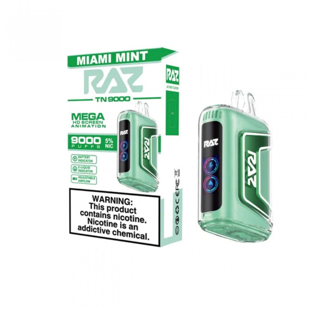 RAZ 9000 9K Puffs 12ml LED Display Disposable Vape Wholesale