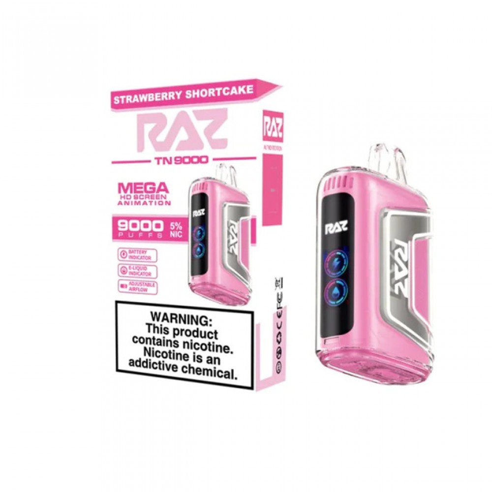 RAZ 9000 9K Puffs 12ml LED Display Disposable Vape Wholesale