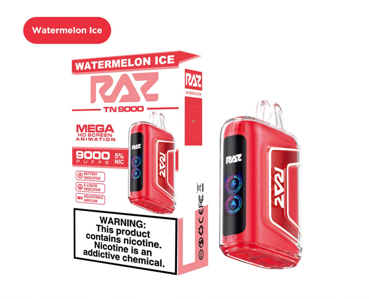 RAZ 9000 9K Puffs 12ml LED Display Disposable Vape Wholesale