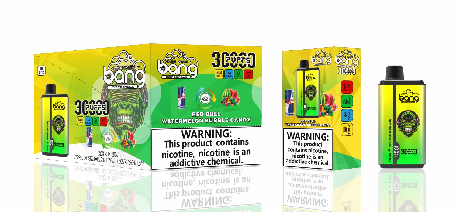 Bang 30000 30k Puffs Double Taste Disposable Vape 0% 2% 3% 5% Nicotine 12Tastes LED Display Rechargeable Factory Direct