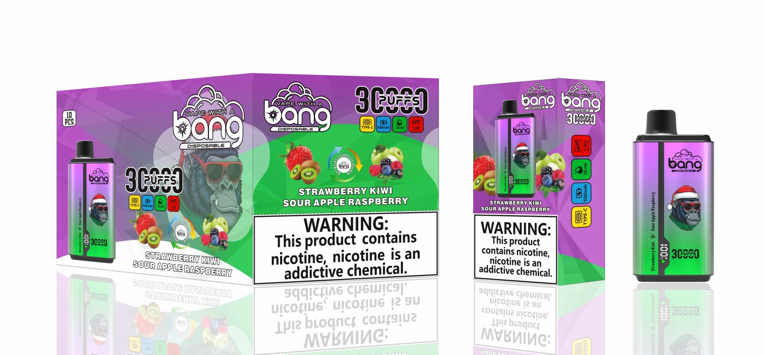 Bang 30000 30k Puffs Double Taste Disposable Vape 0% 2% 3% 5% Nicotine 12Tastes LED Display Rechargeable Factory Direct