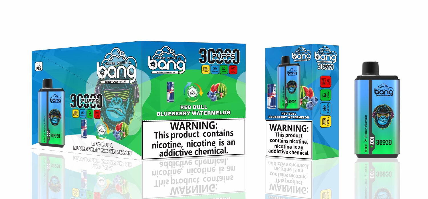 Bang 30000 30k Puffs Double Taste Disposable Vape 0% 2% 3% 5% Nicotine 12Tastes LED Display Rechargeable Factory Direct