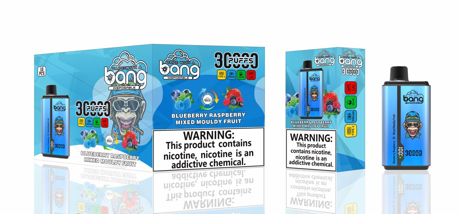 Bang 30000 30k Puffs Double Taste Disposable Vape 0% 2% 3% 5% Nicotine 12Tastes LED Display Rechargeable Factory Direct