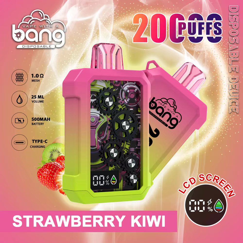 Bang 20000 20k Puffs Disposable Vape 0% 2% 3% 5% Nicotine 12Tastes LED Display Rechargeable Factory Direct