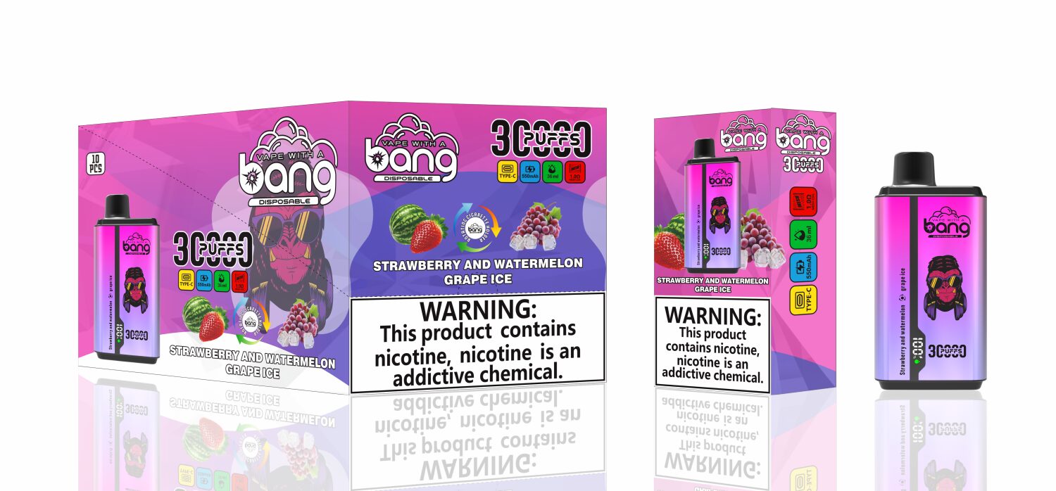 Bang 30000 30k Puffs Double Taste Disposable Vape 0% 2% 3% 5% Nicotine 12Tastes LED Display Rechargeable Factory Direct