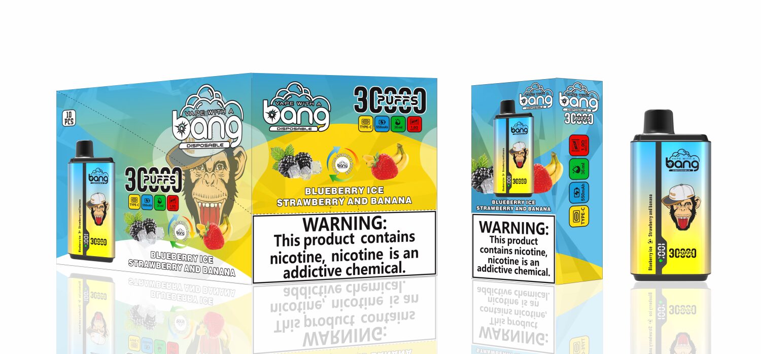 Bang 30000 30k Puffs Double Taste Disposable Vape 0% 2% 3% 5% Nicotine 12Tastes LED Display Rechargeable Factory Direct