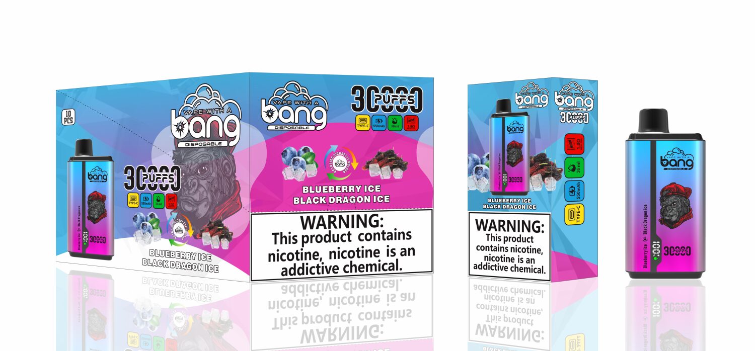 Bang 30000 30k Puffs Double Taste Disposable Vape 0% 2% 3% 5% Nicotine 12Tastes LED Display Rechargeable Factory Direct