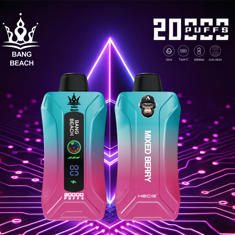 Best Bang Beach 20000 20K Puffs Disposable Vape New LED Display Rechargeable Factory Direct