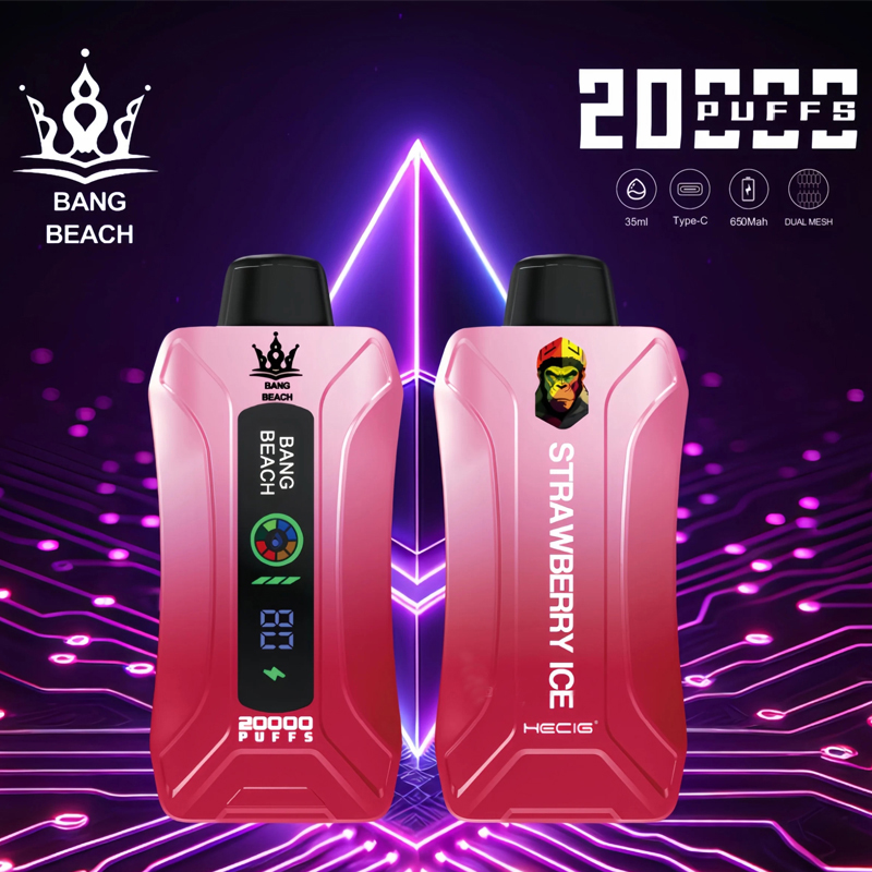 Best Bang Beach 20000 20K Puffs Disposable Vape New LED Display Rechargeable Factory Direct