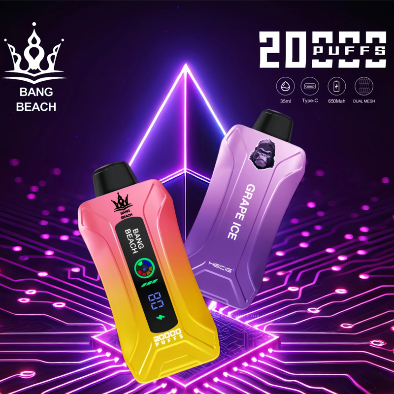 Best Bang Beach 20000 20K Puffs Disposable Vape New LED Display Rechargeable Factory Direct