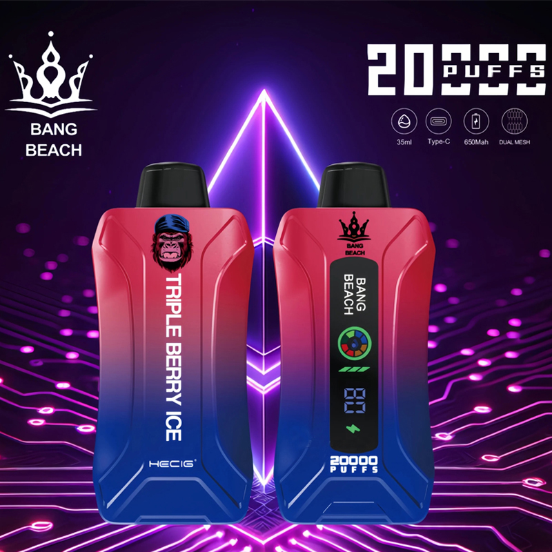 Best Bang Beach 20000 20K Puffs Disposable Vape New LED Display Rechargeable Factory Direct