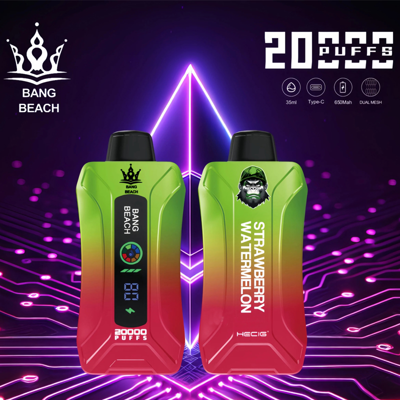 Best Bang Beach 20000 20K Puffs Disposable Vape New LED Display Rechargeable Factory Direct