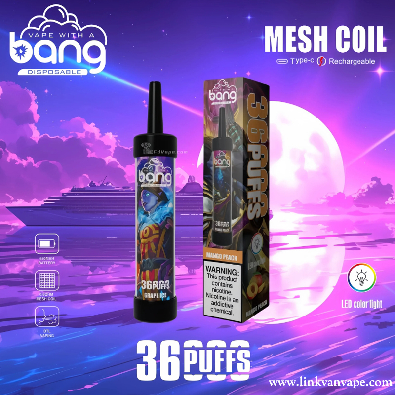 Bang 36000 36K Puffs Disposable Vape Newest E Cigarette Pen Factory Direct